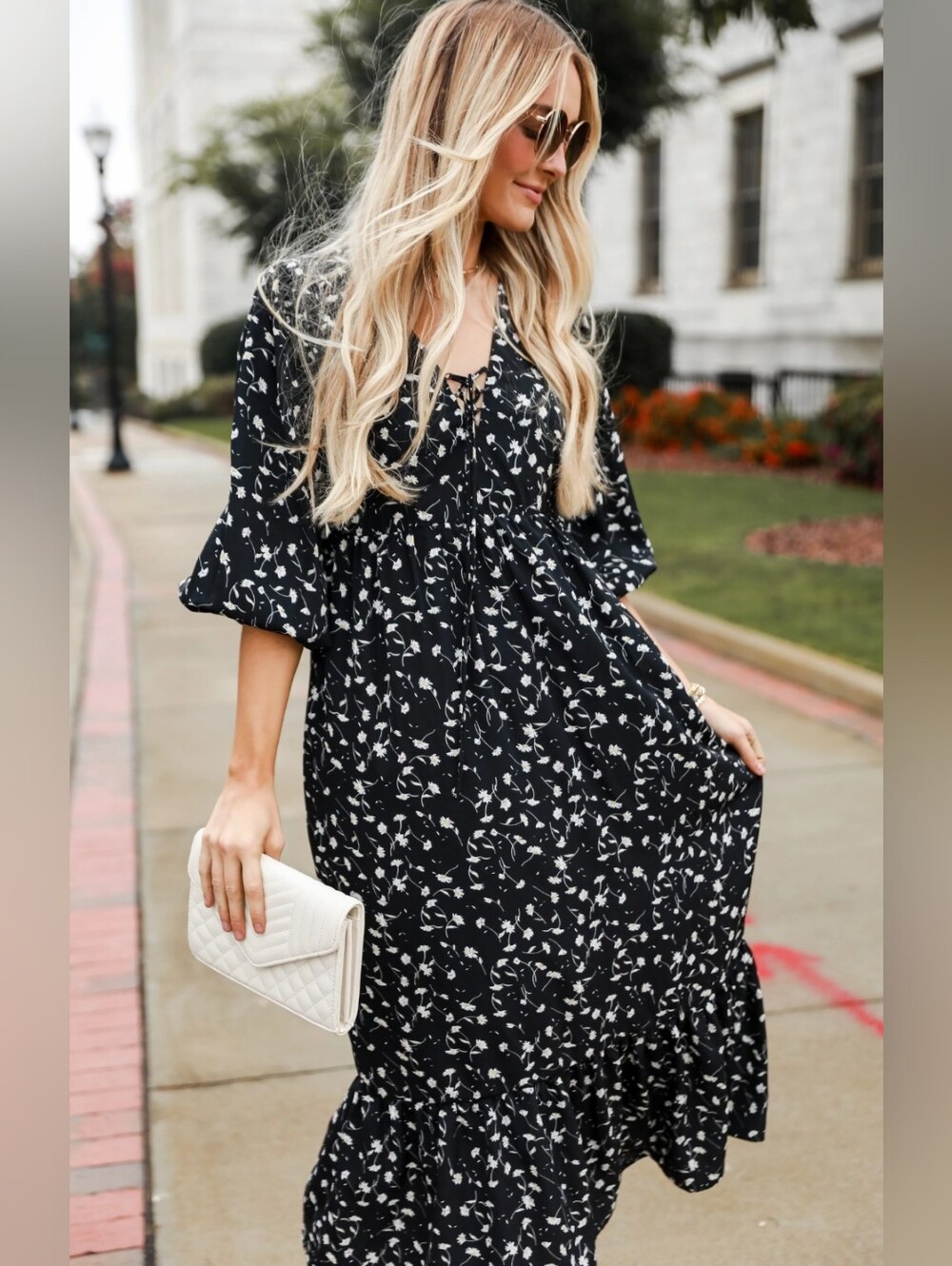NWOT! Lulus Lush Fall Elegance Garden Party Women's Cottagecore Maxi Dress Small